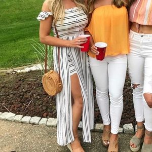 Striped romper